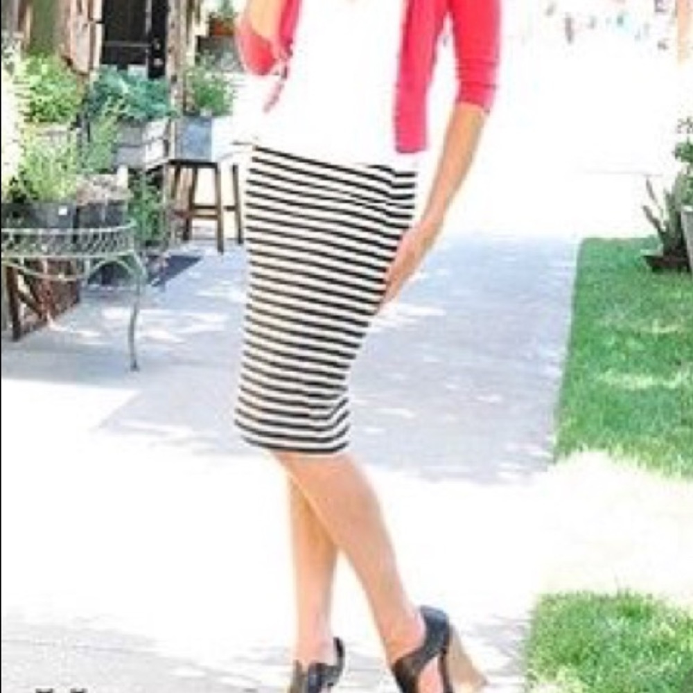 J.Crew Stripe Pencil Skirt